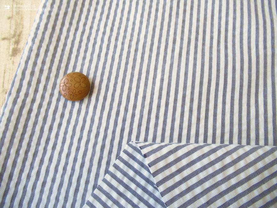 お買い得！【デッドストック反】コットンシアサッカーストライプ