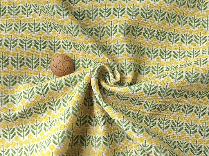 綿麻キャンバス】 stitch flower collection ＊ミモザ＊