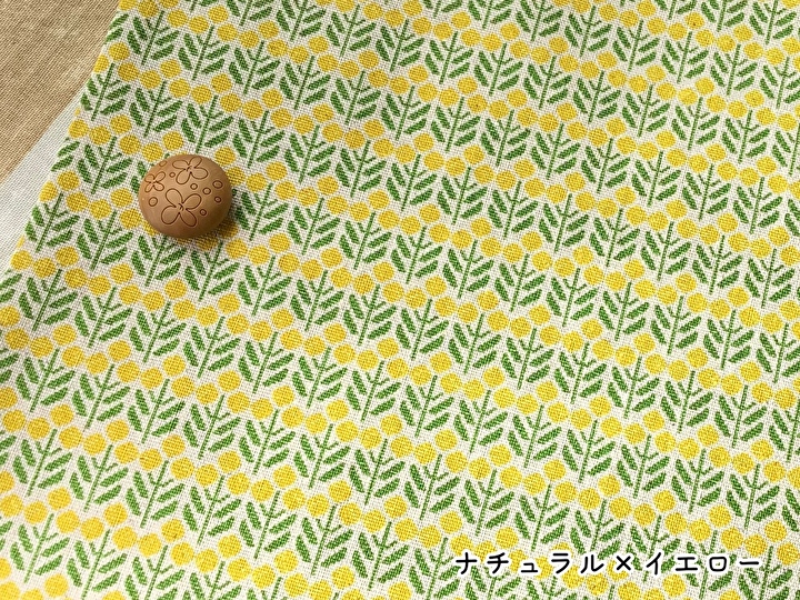 綿麻キャンバス】 stitch flower collection ＊ミモザ＊