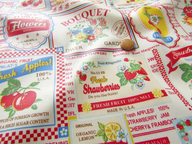 コットン オックス つや消しラミネート ｙｕｗａ 松山敦子デザイン ３０ ｓ ｃｏｌｌｅｃｔｉｏｎ レトロ スイートラベル アイボリー