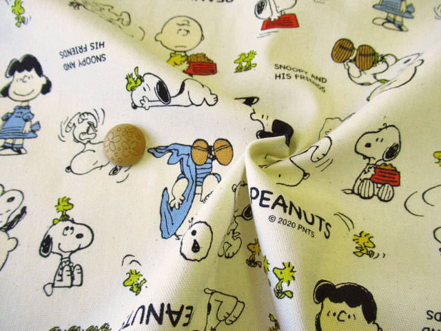 コットン オックス peanuts ピーナッツ スヌーピーマーチ ナチュラル カス残し コットン オックス peanuts ピーナッツ スヌーピーマーチ ナチュラル カス残し