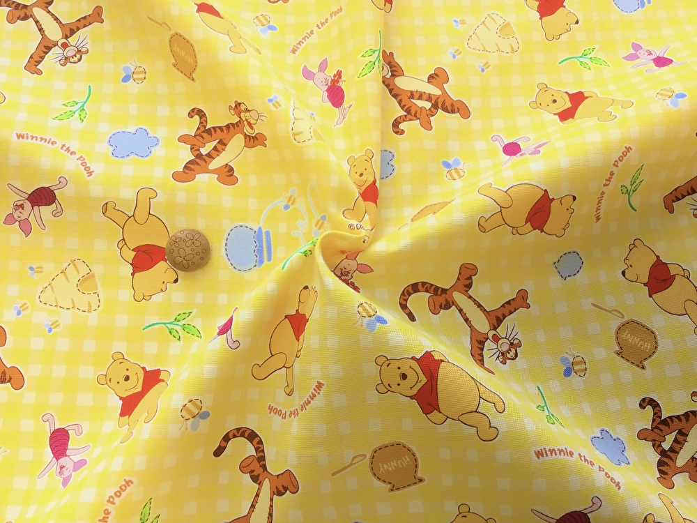 コットン オックスプリント】 ディズニー くまのプーさん イエロー