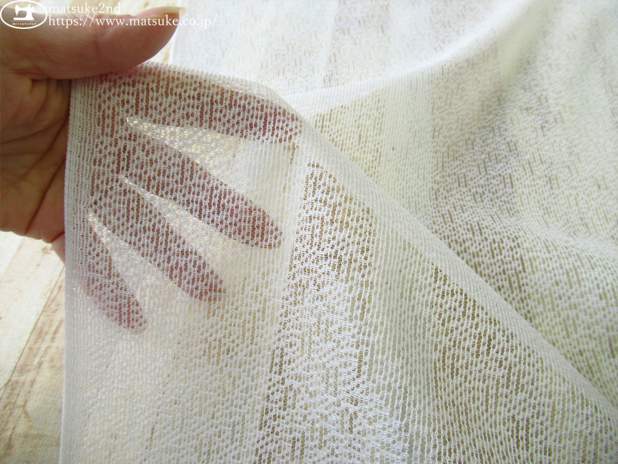 1m単位で販売】お買い得！ ポリエステルカーテンレース オフホワイト