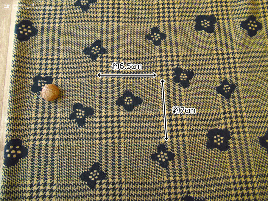 maffon (マフォン) 】 約75cm幅 リバーシブルジャガード接結ニット