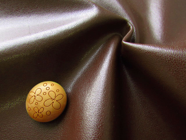 デッドストック反！『やや光沢有り ストレッチレザー 』 チョコレート色