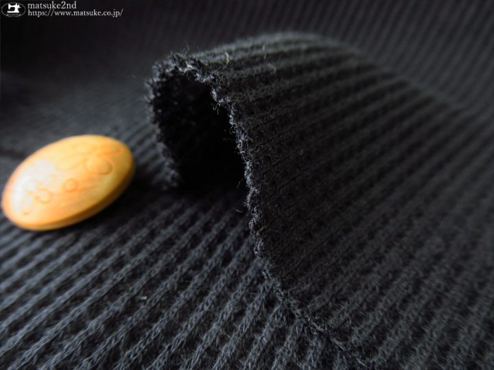 Adress アドレス モックネック 薄手ニット ワッフル生地 黒〜ネイビー NAVY 快適ニット ワッフルモックネック メンズ