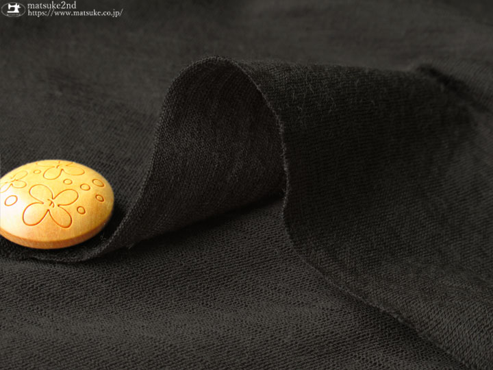 デッドストック反】 ヴィンテージ調ウールスラブ天竺ニット ダーク