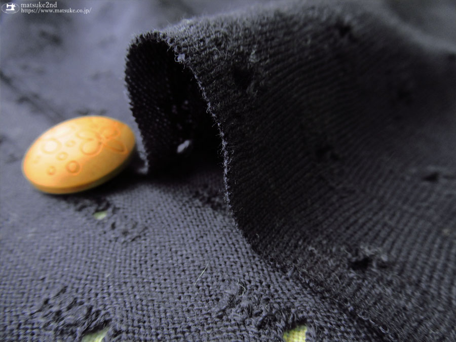 新品未使用　ANAYI タックジャガードニットジャケット 八分丈 38 アパレル使用反】 穴あきジャガードニット