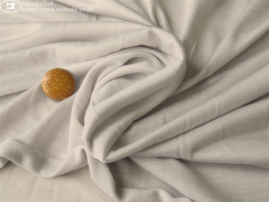 デッドストック反】 透け感のある極薄天竺ニット グレージュ