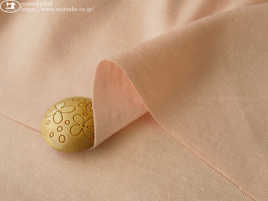 デッドストック反】 美しい光沢が素敵！シルキースムースニット ピンク