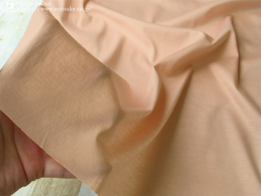 デッドストック反】 美しい光沢が素敵！シルキースムースニット ピンク