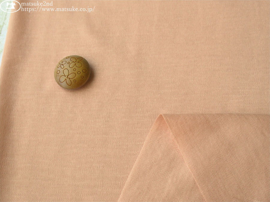 デッドストック反】 美しい光沢が素敵！シルキースムースニット ピンク