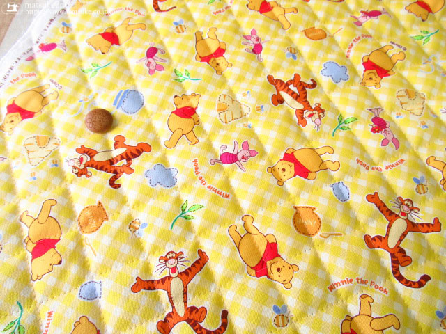キルティング】ディズニー くまのプーさん 【コットン オックス】イエロー