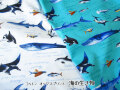 mets★5m*クジラと海*dark navy*オックス*コットン*生地布地U4 ＼マラソン期間中P5倍+最大2000円クーポン ／国内織布