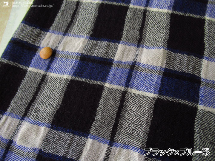 アパレル使用反】やわらかガーゼ風ウールタータンチェック