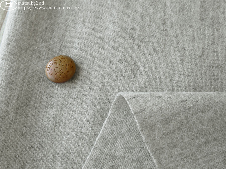 デッドストック反】 ウール混エターミン 杢グレー